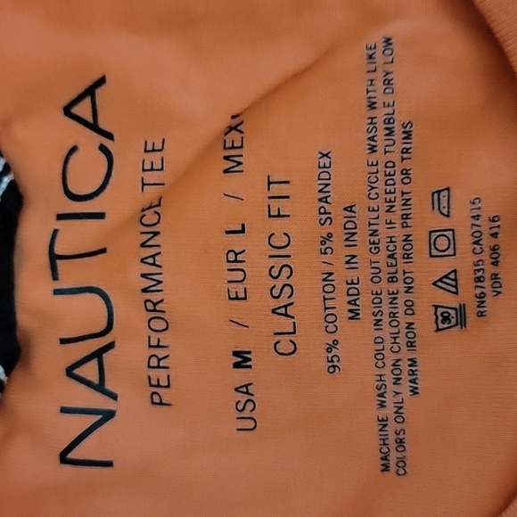 Nautica Men's Coral T-Shirt - Picture 3 of 3